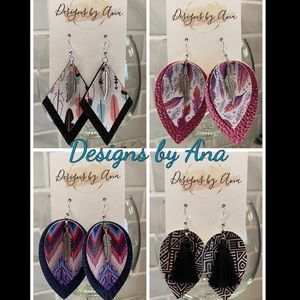 Cute faux leather earrings!